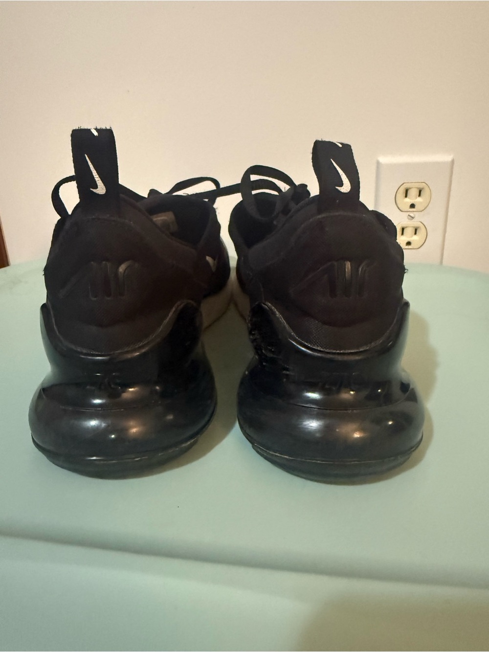 Nike Kids Black and White Air Max 270 Sneakers - Picture 7 of 9